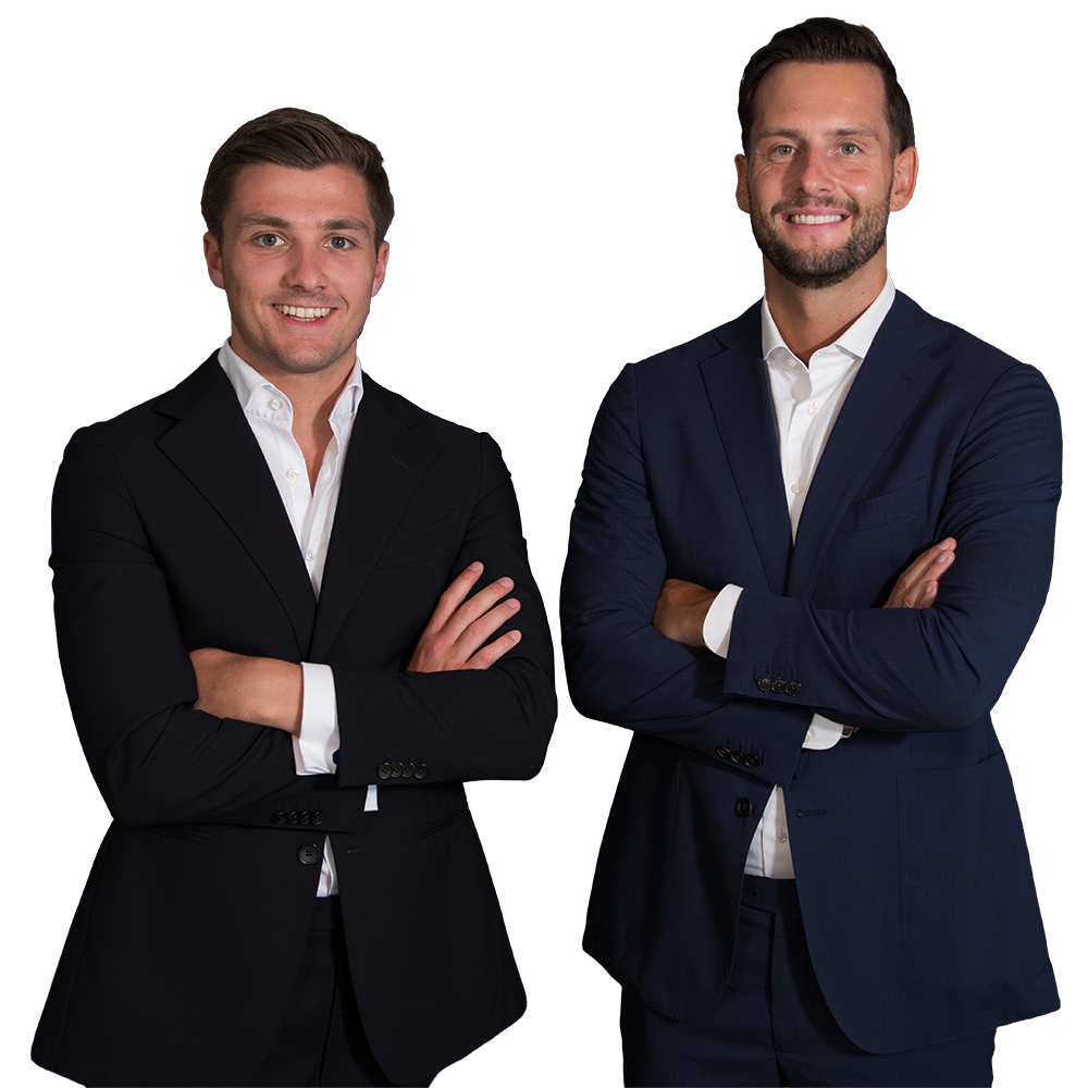 Maklerbetreuer Kevin Matuschak und Felix Dittmar